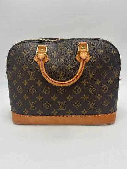 Louis Vuitton Alma Monogram Canvas, Brown, Canvas, Handbag
