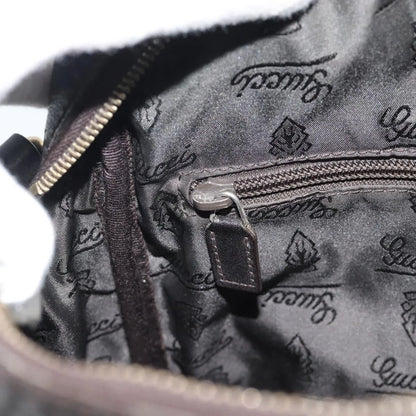 Gucci Front Zip Messenger Guccissima Leather, Black, Leather, Shoulder Bag