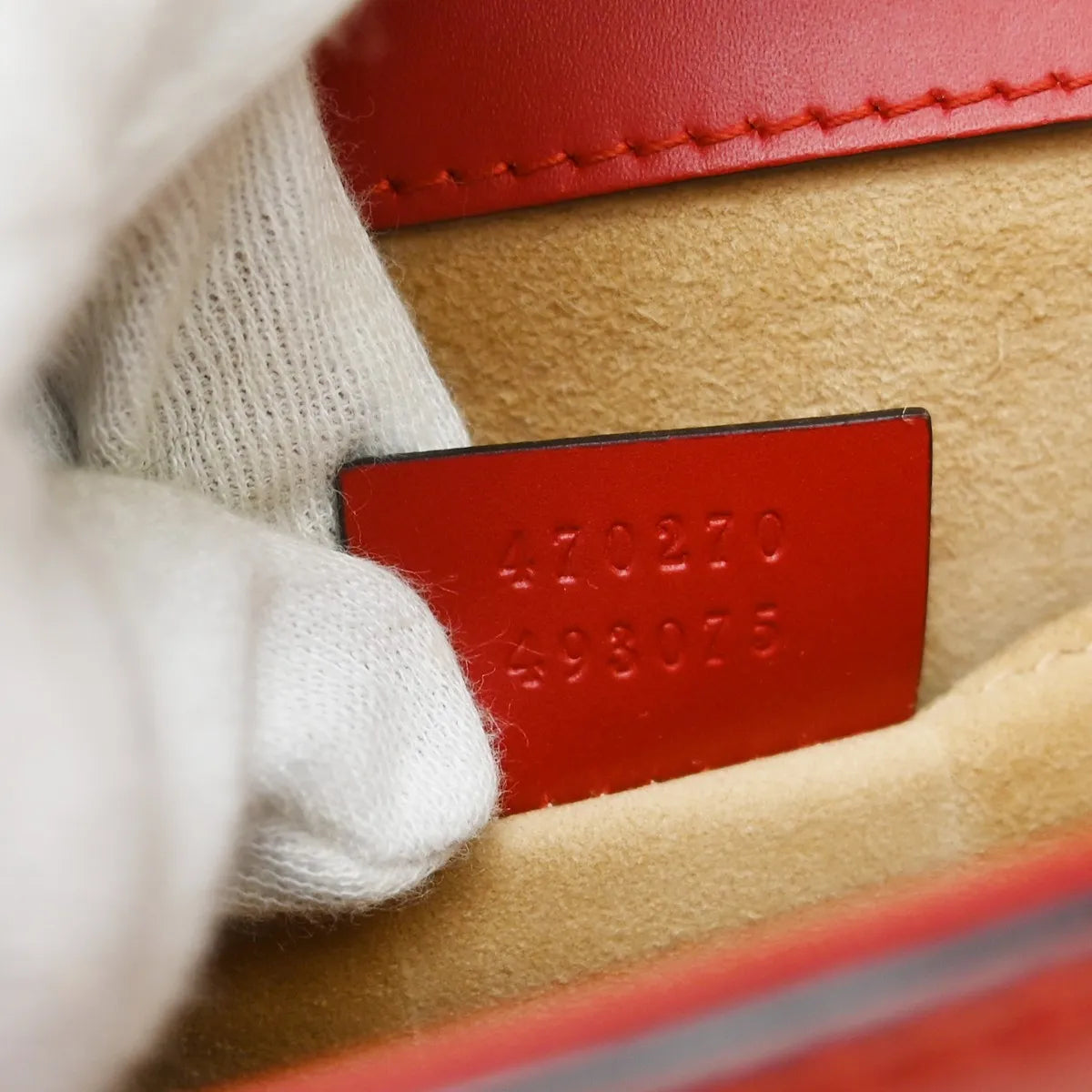 Gucci Sylvie Leather, Red, Leather, Shoulder Bag