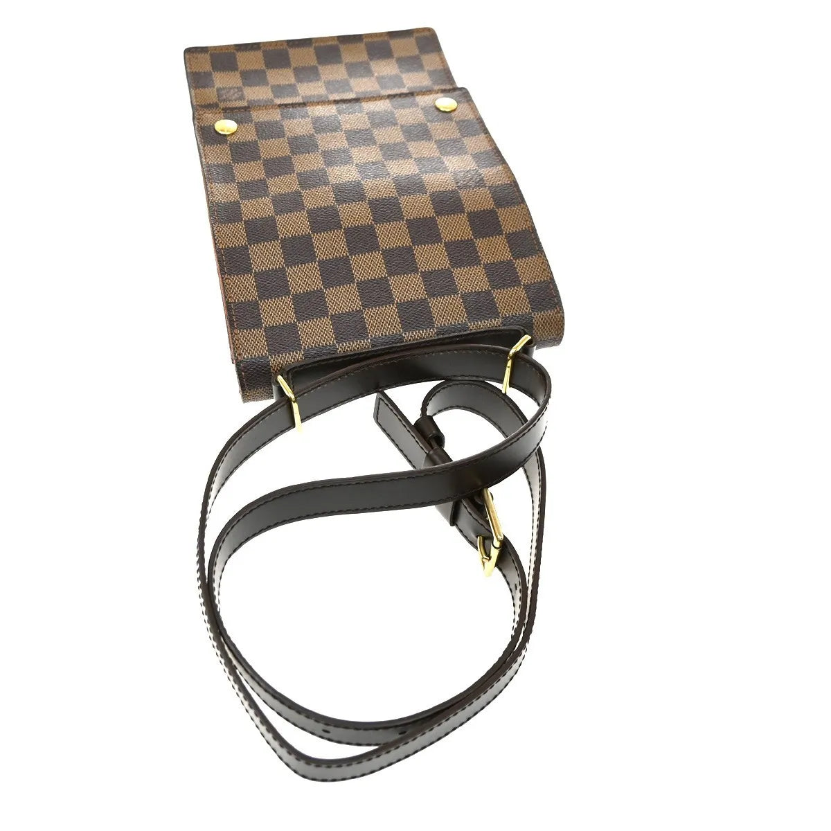 Louis Vuitton Portobello Messenger Damier Ebene, Brown, Canvas, Shoulder Bag