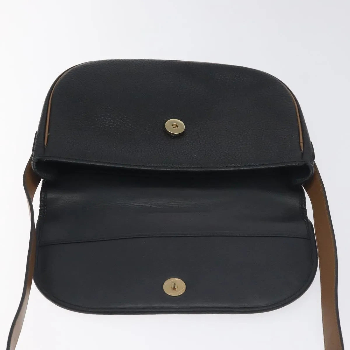Christian Dior Vintage CD Flap Leather, Black, Leather, Shoulder Bag