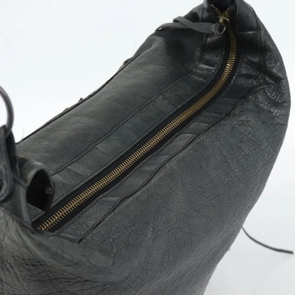 Balenciaga Giant Studs Day Hobo Leather, Green, Leather, Shoulder Bag