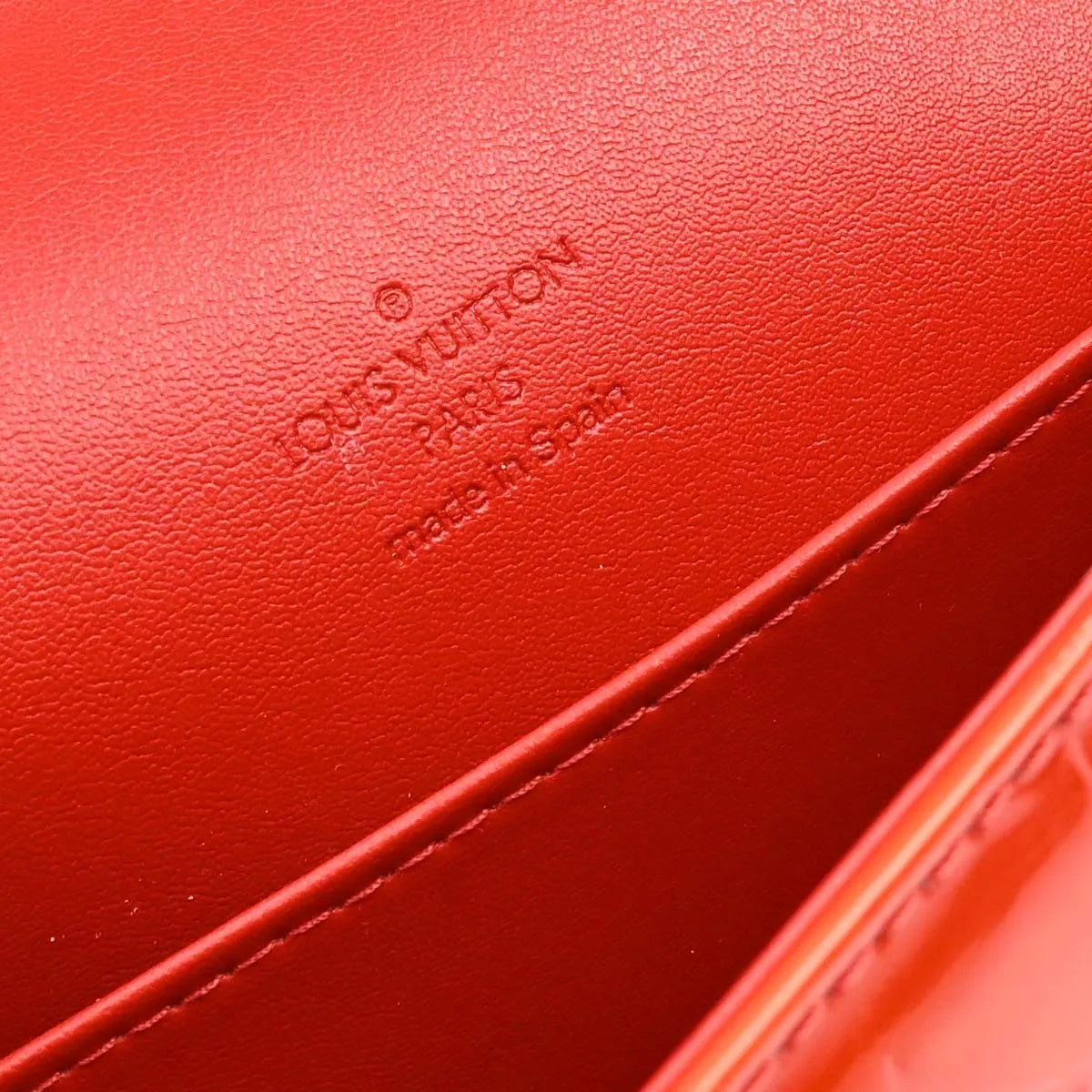 Louis Vuitton Thompson Street Handbag Monogram, Red, Patent Leather, Shoulder Bag