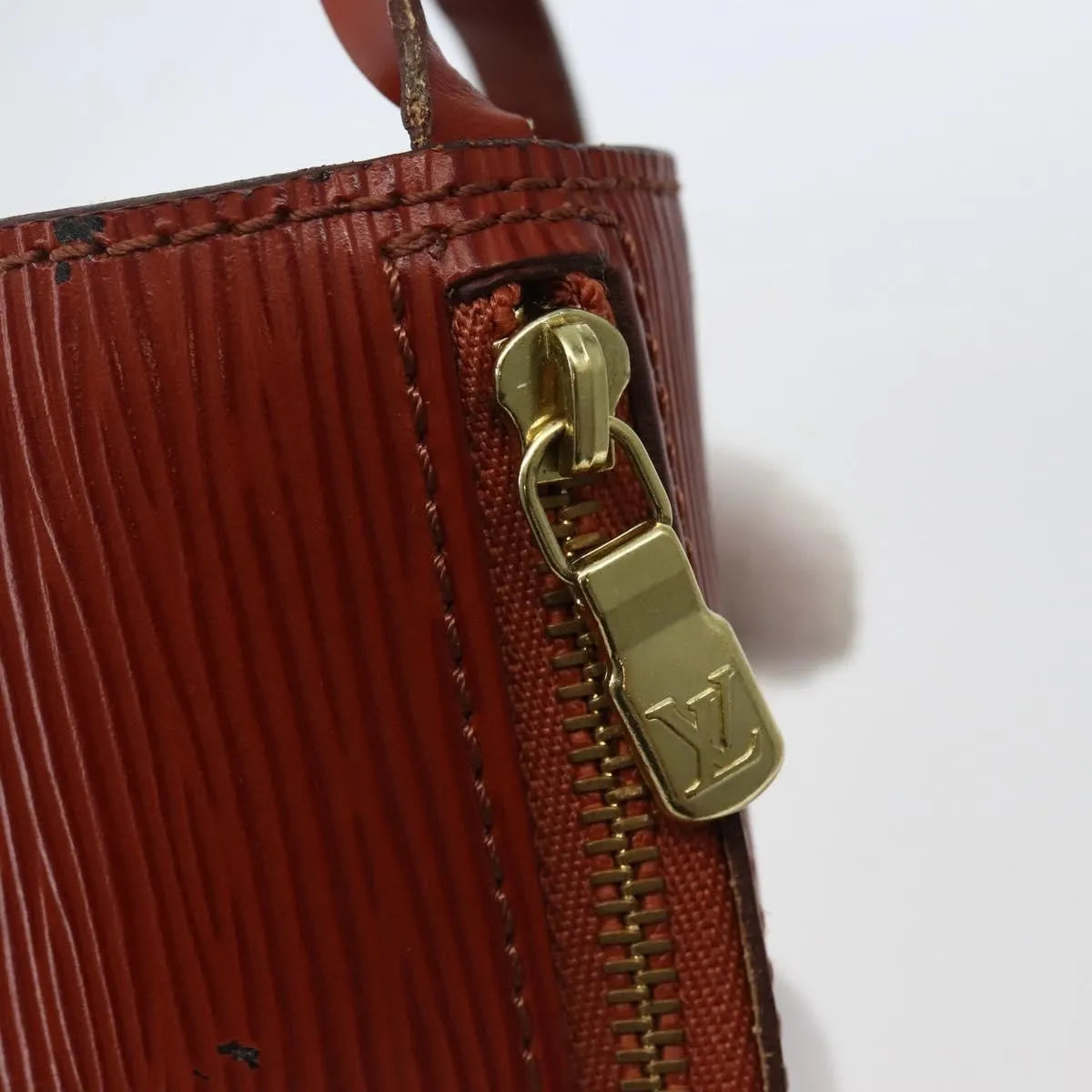 Louis Vuitton Soufflot Pochette Epi Leather, Brown, Leather, Clutch