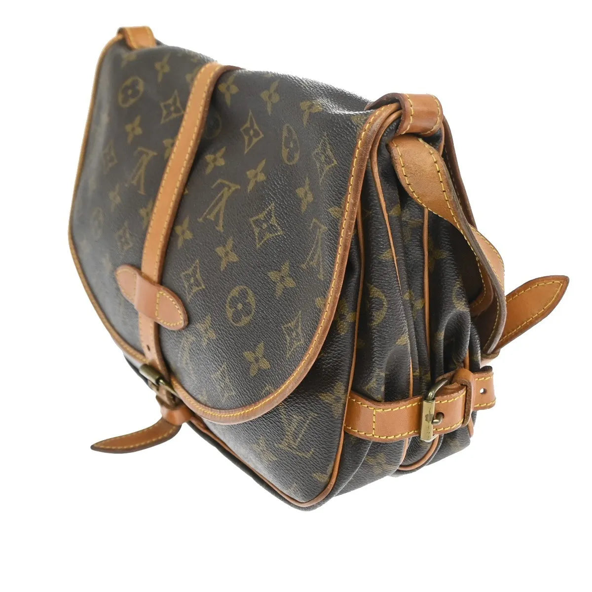 Louis Vuitton Saumur Monogram Canvas, Brown, Canvas, Shoulder Bag