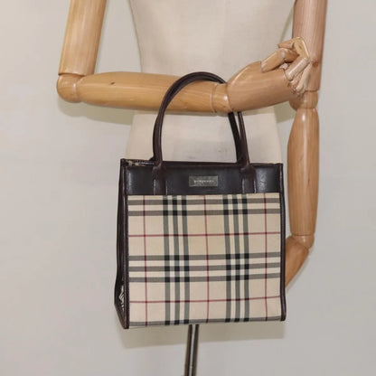 Burberry Nova Check Nylon, Beige, Nylon, Handbag