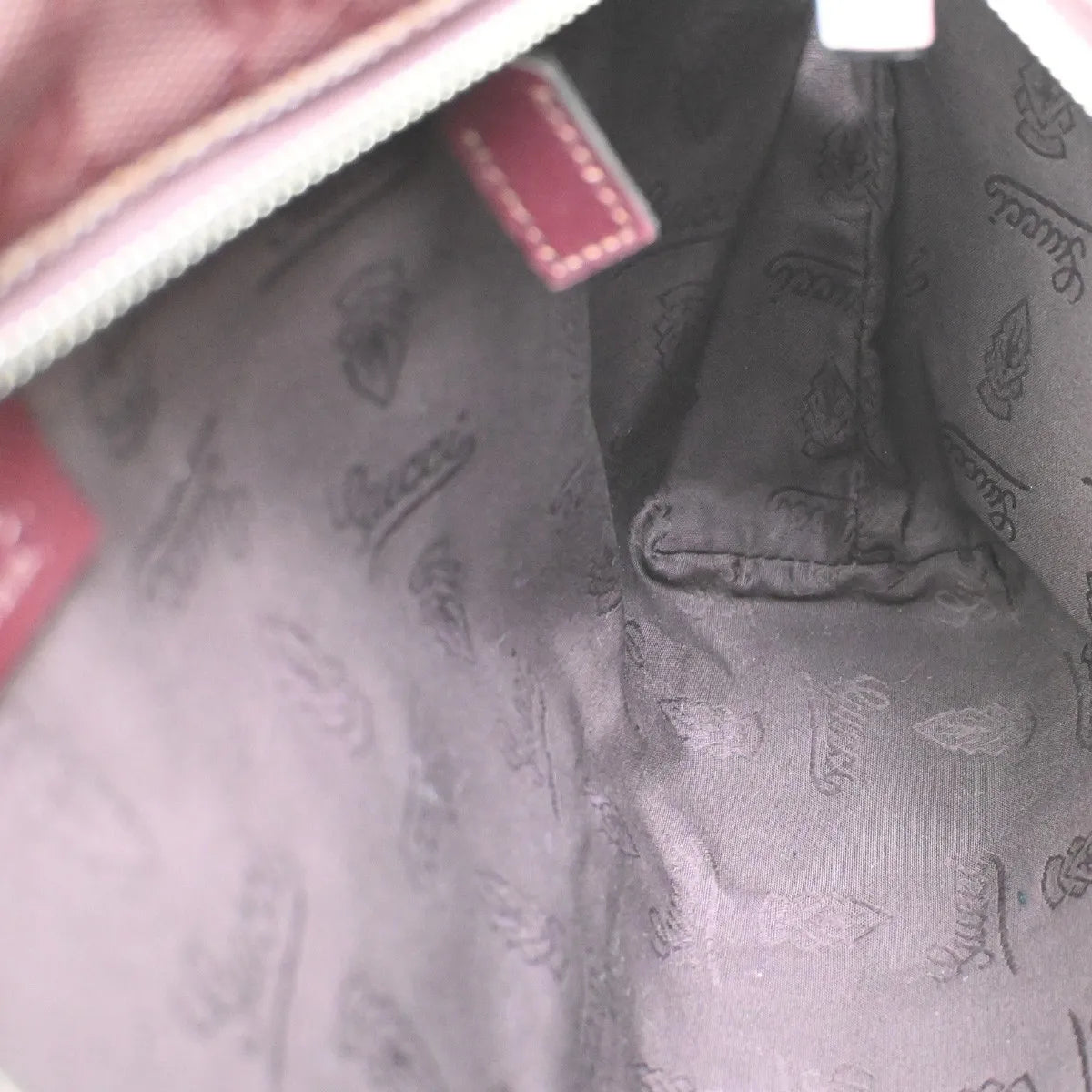 Gucci Plus Tote GG Imprime, Burgundy, PVC, Shoulder Bag