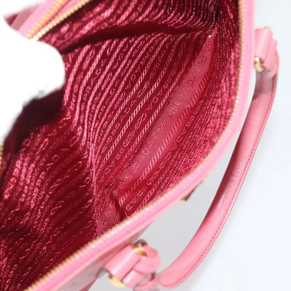 Prada Galleria Double Zip Tote Saffiano Leather, Pink, Leather, Handbag