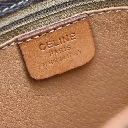 Celine Vintage Macadam Canvas and Leather, Brown, Canvas, Shoulder Bag