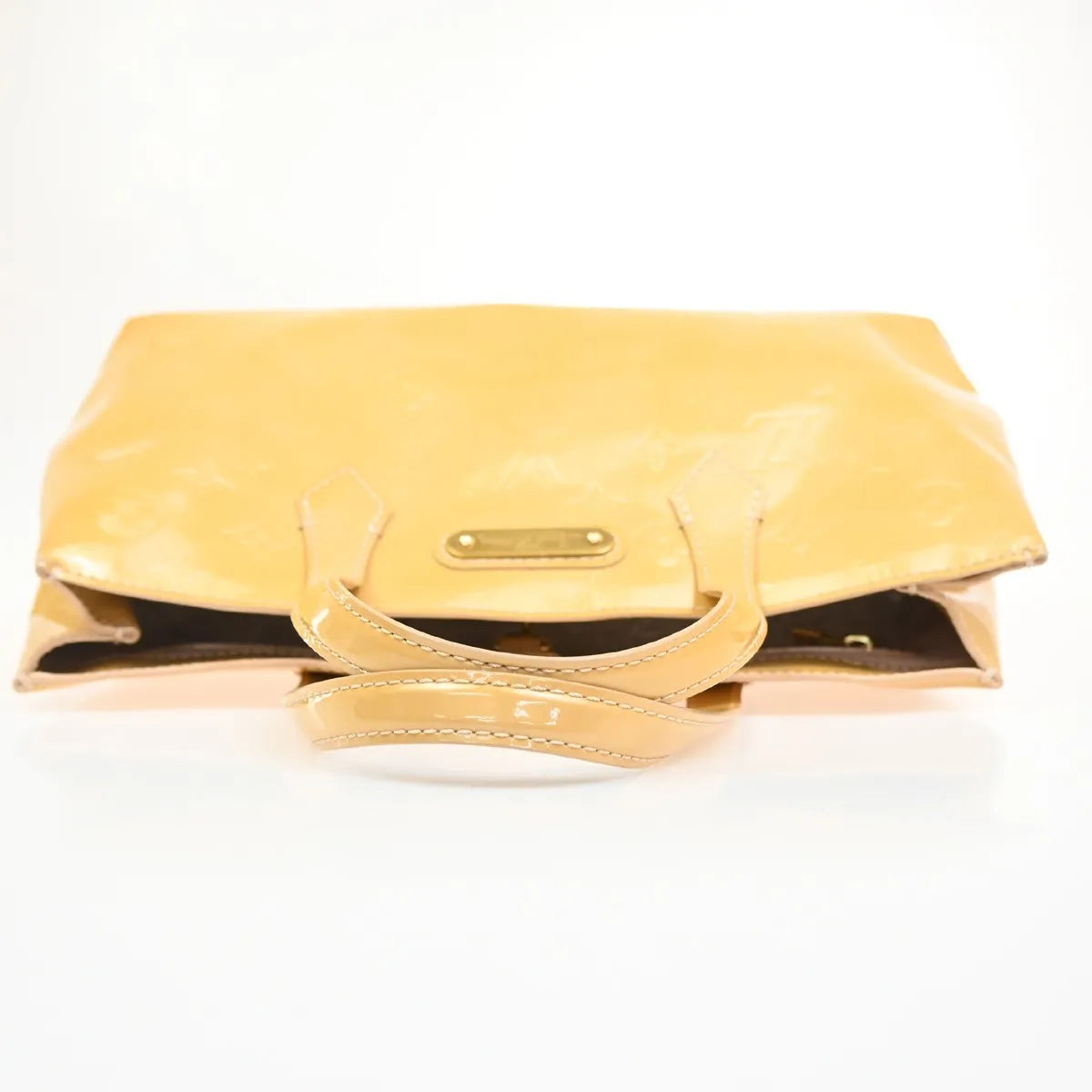 Louis Vuitton Wilshire Monogram Vernis, Beige, Patent Leather, Handbag
