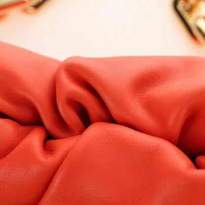 Bottega Veneta The Chain Leather, Orange, Leather, Shoulder Bag
