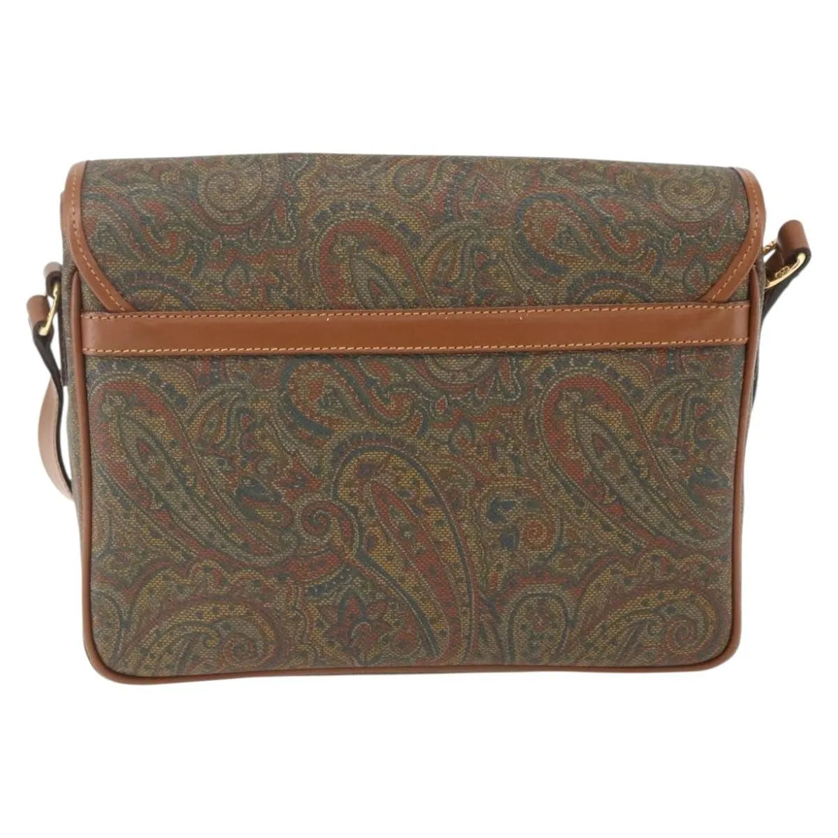 Valentino Garavani Vintage Canvas and Leather, Brown, Canvas, Shoulder Bag