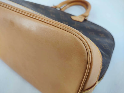 Louis Vuitton Vintage Alma Monogram Canvas, Brown, Canvas, Handbag