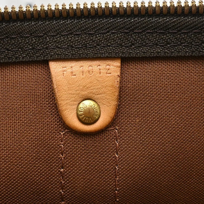 Louis Vuitton Keepall Monogram, Brown, Canvas, Travel Bag