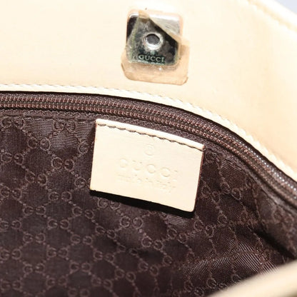 Gucci Vintage Flat Messenger Leather, Beige, Leather, Shoulder Bag