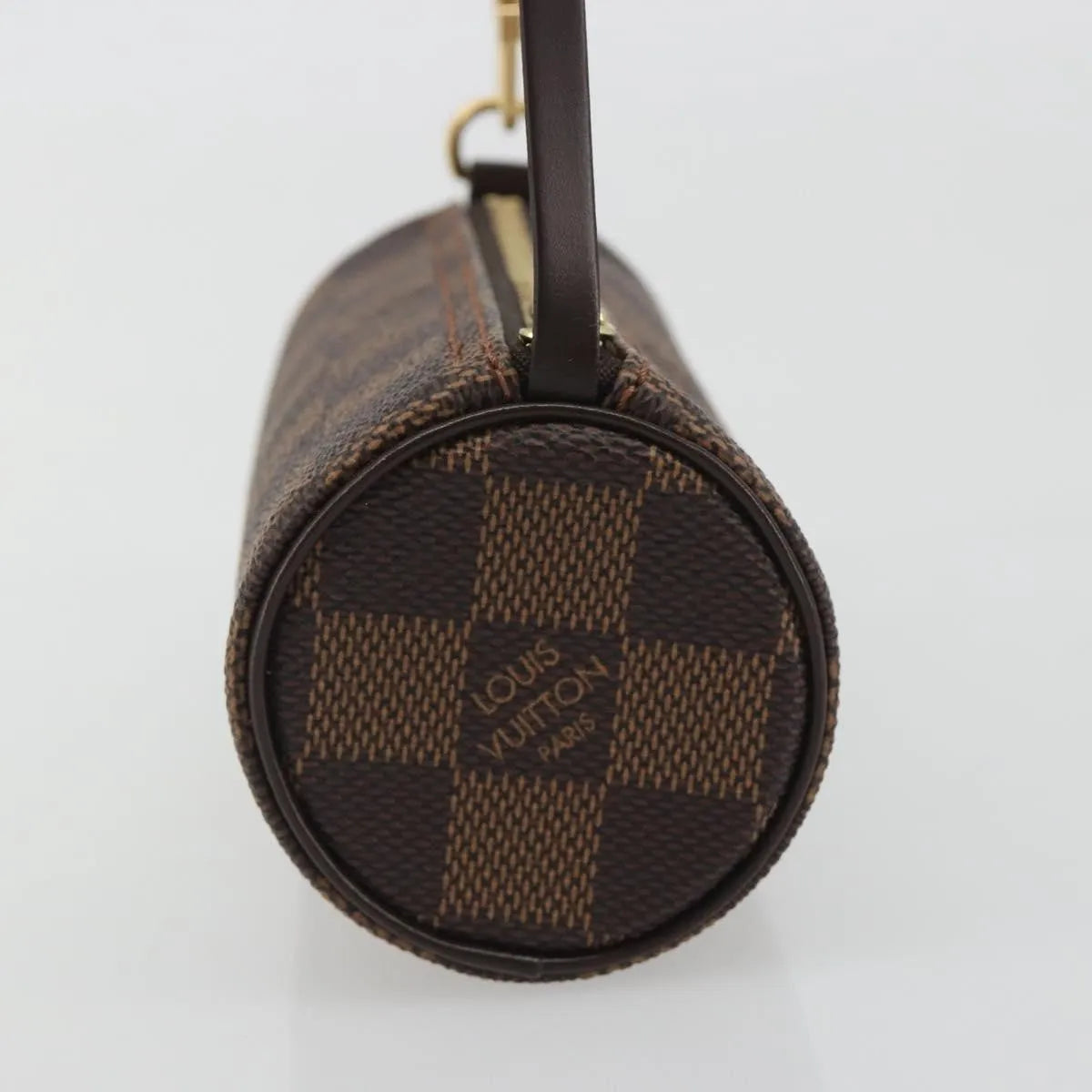 Louis Vuitton Papillon Pochette Damier Ebene, Brown, Canvas, Clutch