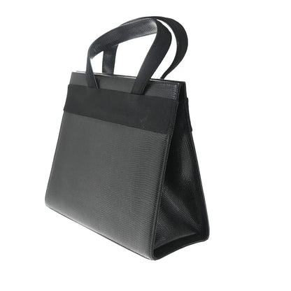 Salvatore Ferragamo Convertible Vara Bow Tote Lizard Embossed Leather, Black, Leather, Handbag