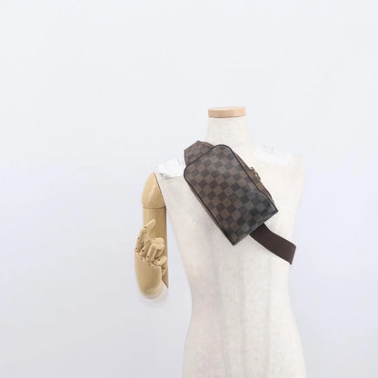Louis Vuitton Geronimos Waist Damier, Brown, Canvas, Shoulder Bag