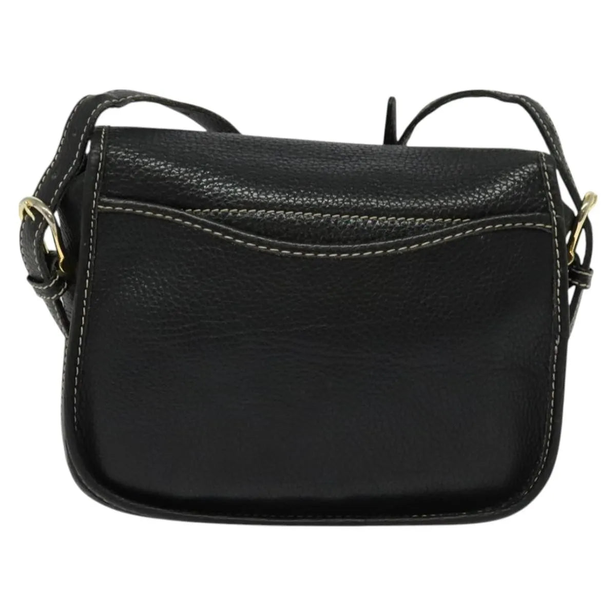 Celine Vintage Leather, Black, Leather, Shoulder Bag