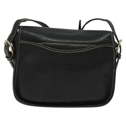 Celine Vintage Leather, Black, Leather, Shoulder Bag