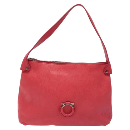 Salvatore Ferragamo Gancini Leather, Pink, Leather, Shoulder Bag