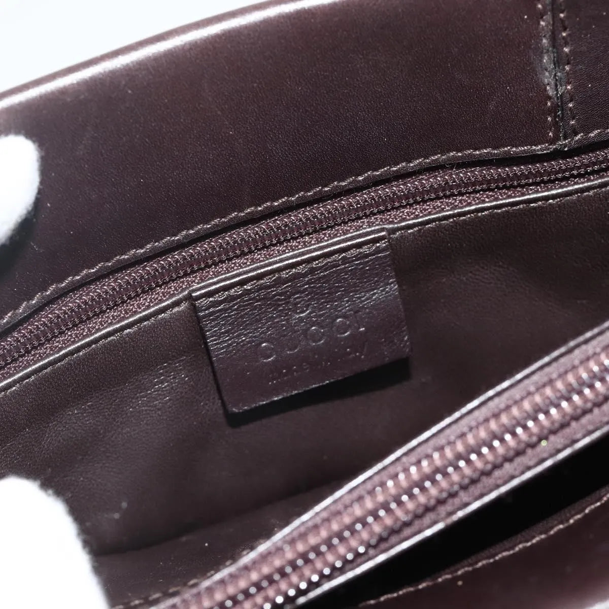 Gucci Vintage Leather, Brown, Leather, Handbag