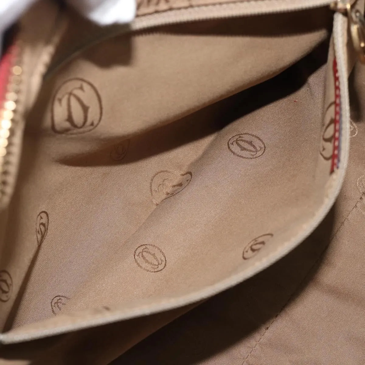 Cartier Marcello Leather, Red, Leather, Handbag