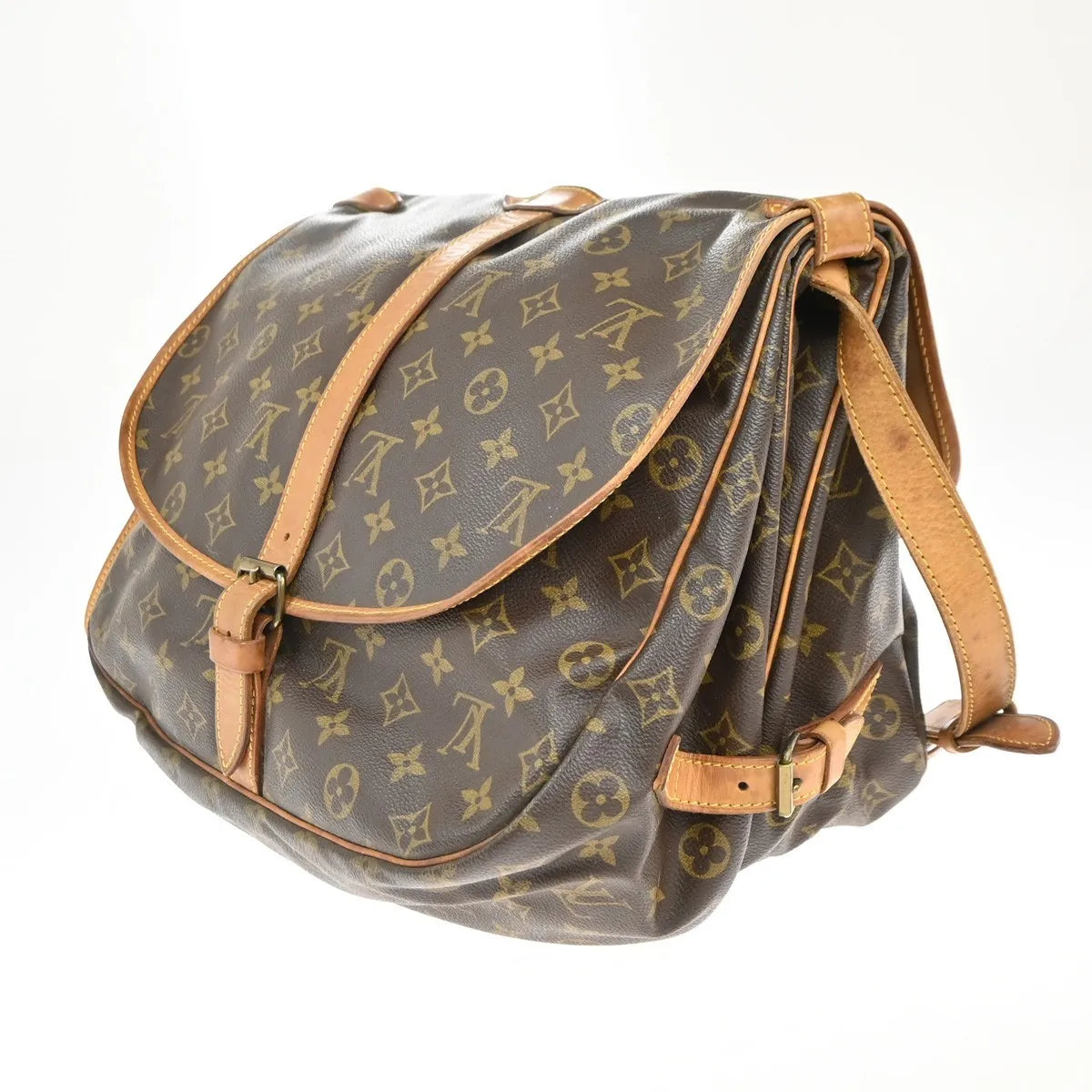 Louis Vuitton Saumur Monogram Canvas, Brown, Canvas, Shoulder Bag