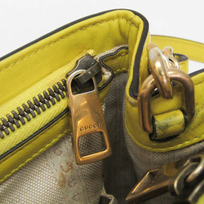 Gucci Bright Bit Convertible Tote Patent leather, Yellow, Patent Leather, Handbag