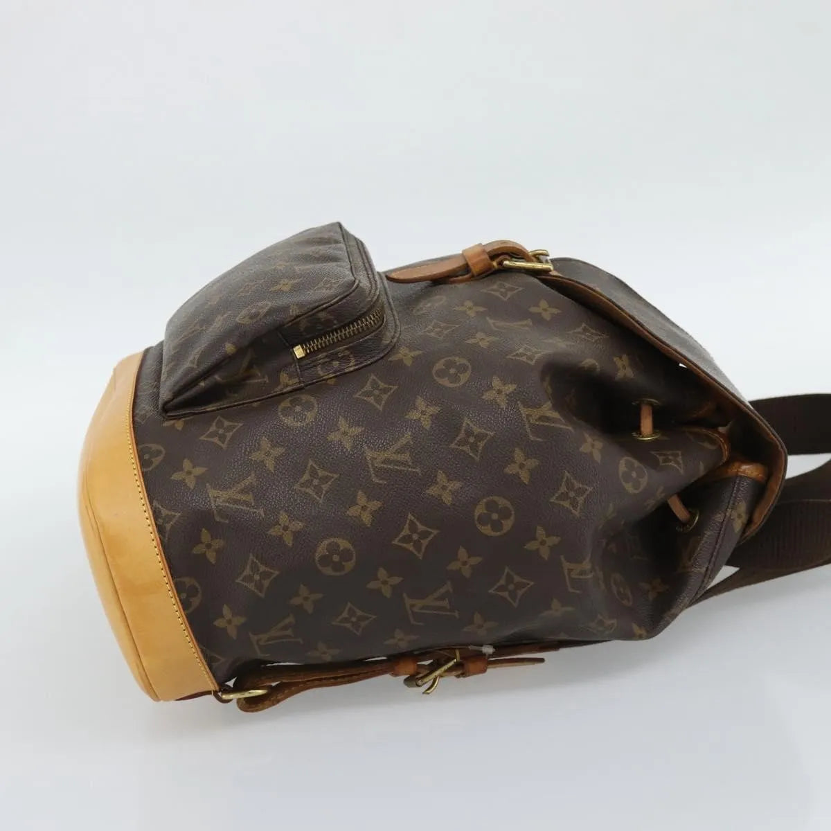 Louis Vuitton Vintage Montsouris Monogram Canvas, Brown, Canvas, Backpack