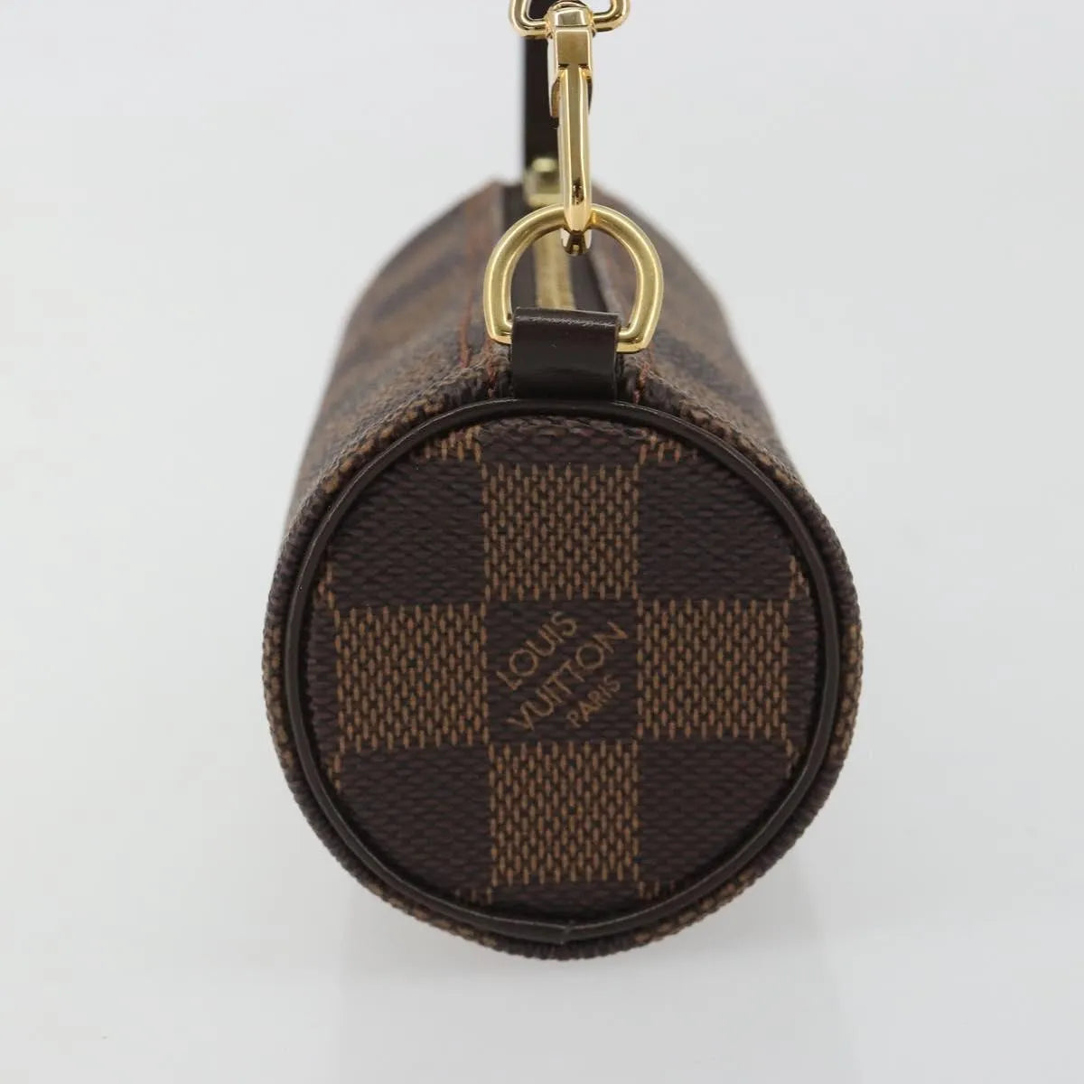 Louis Vuitton Papillon Pochette Damier Ebene, Brown, Canvas, Clutch