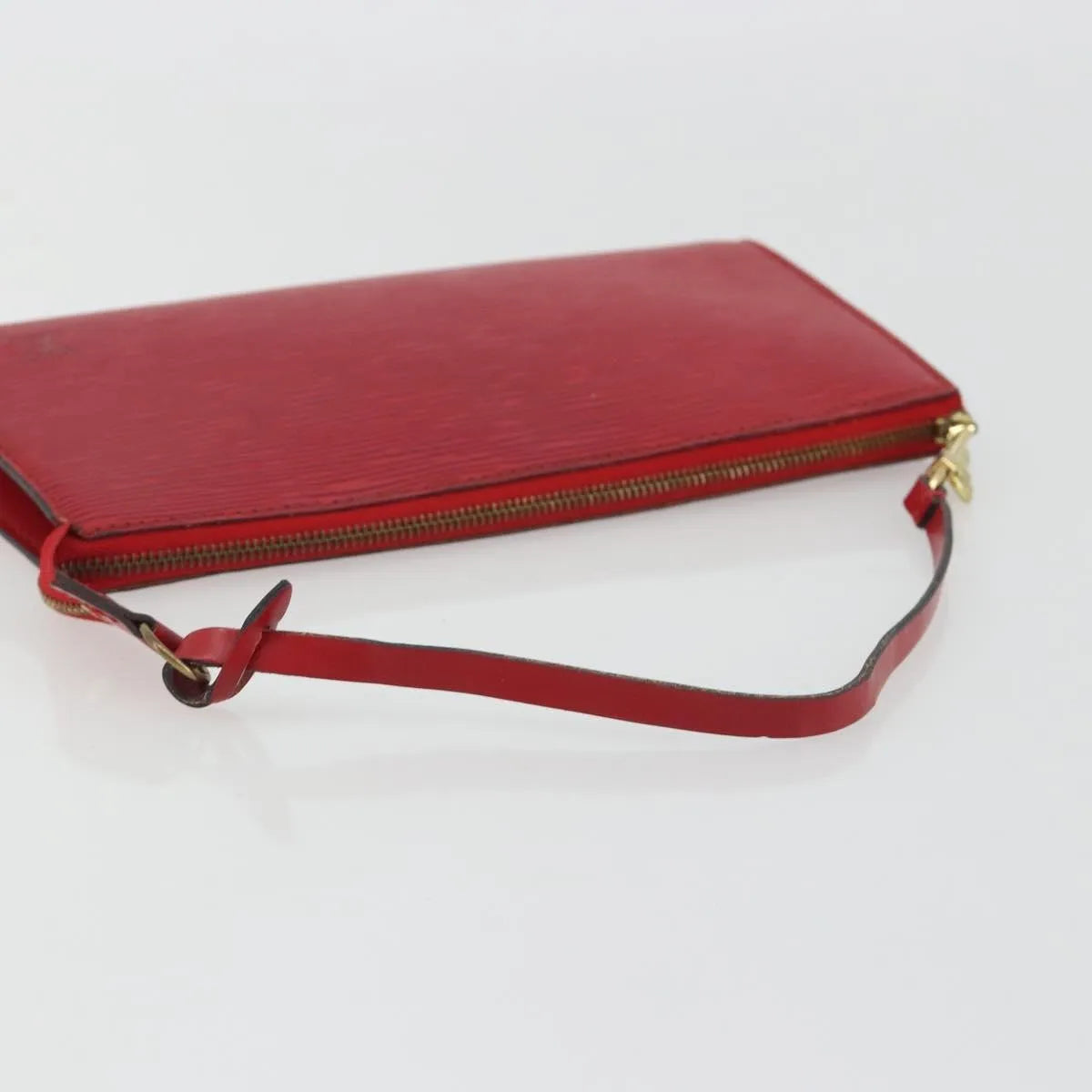 Louis Vuitton Pochette Accessoires Epi, Red, Leather, Clutch