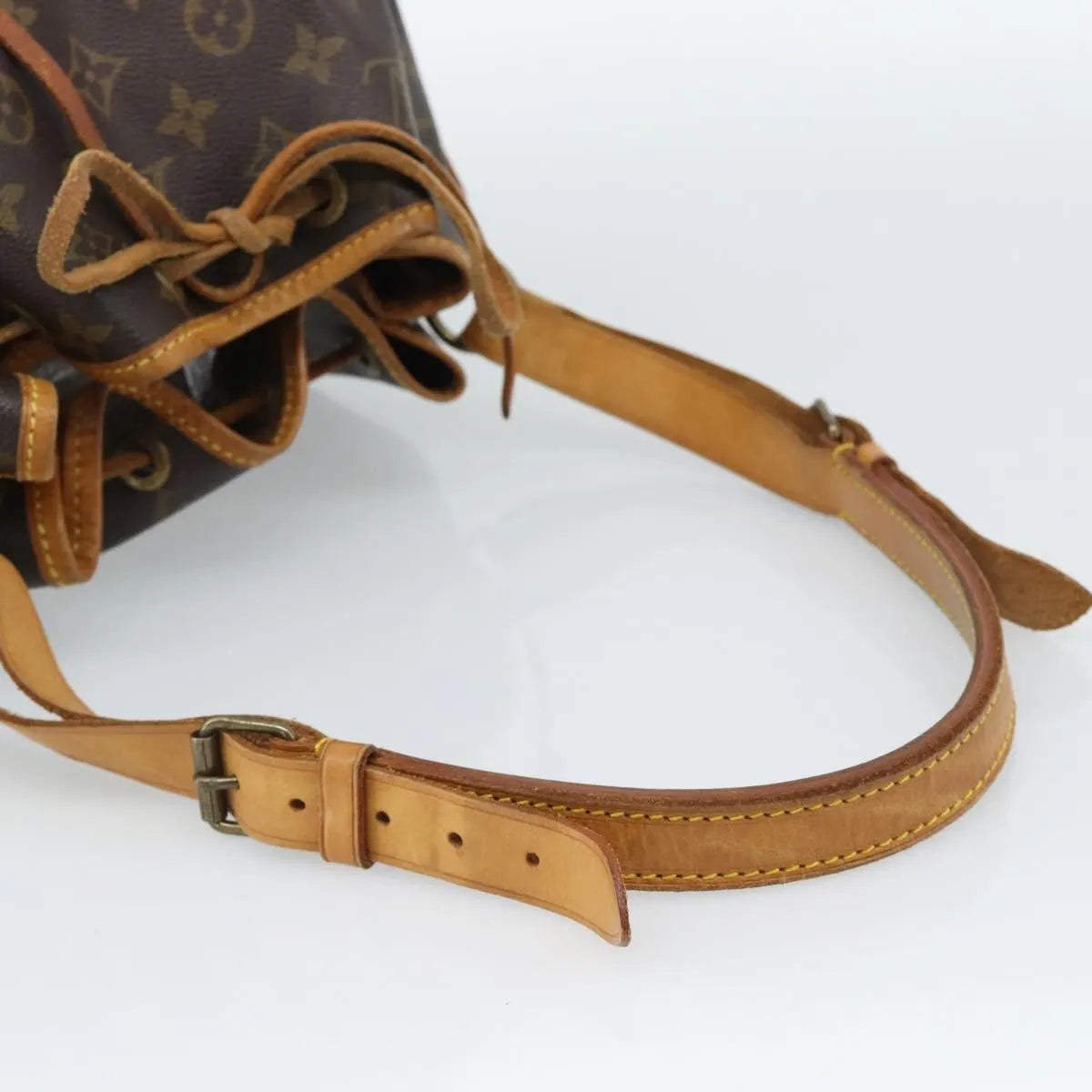 Louis Vuitton Petit Noe Monogram Canvas, Brown, Canvas, Shoulder Bag