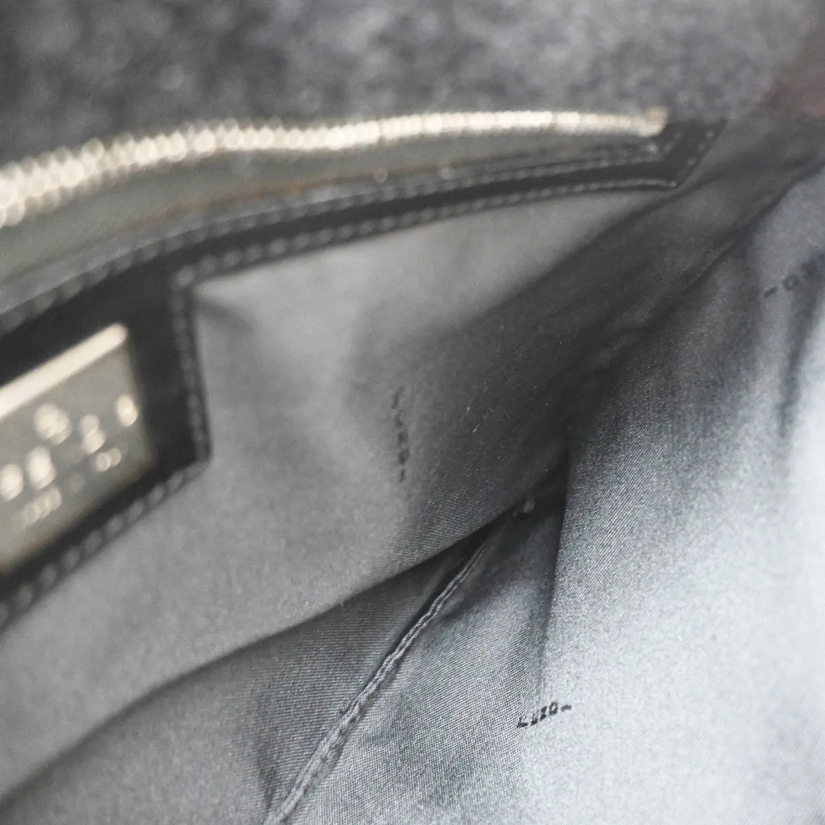 Fendi Logo Zucca Zucca, Black, Canvas, Shoulder Bag