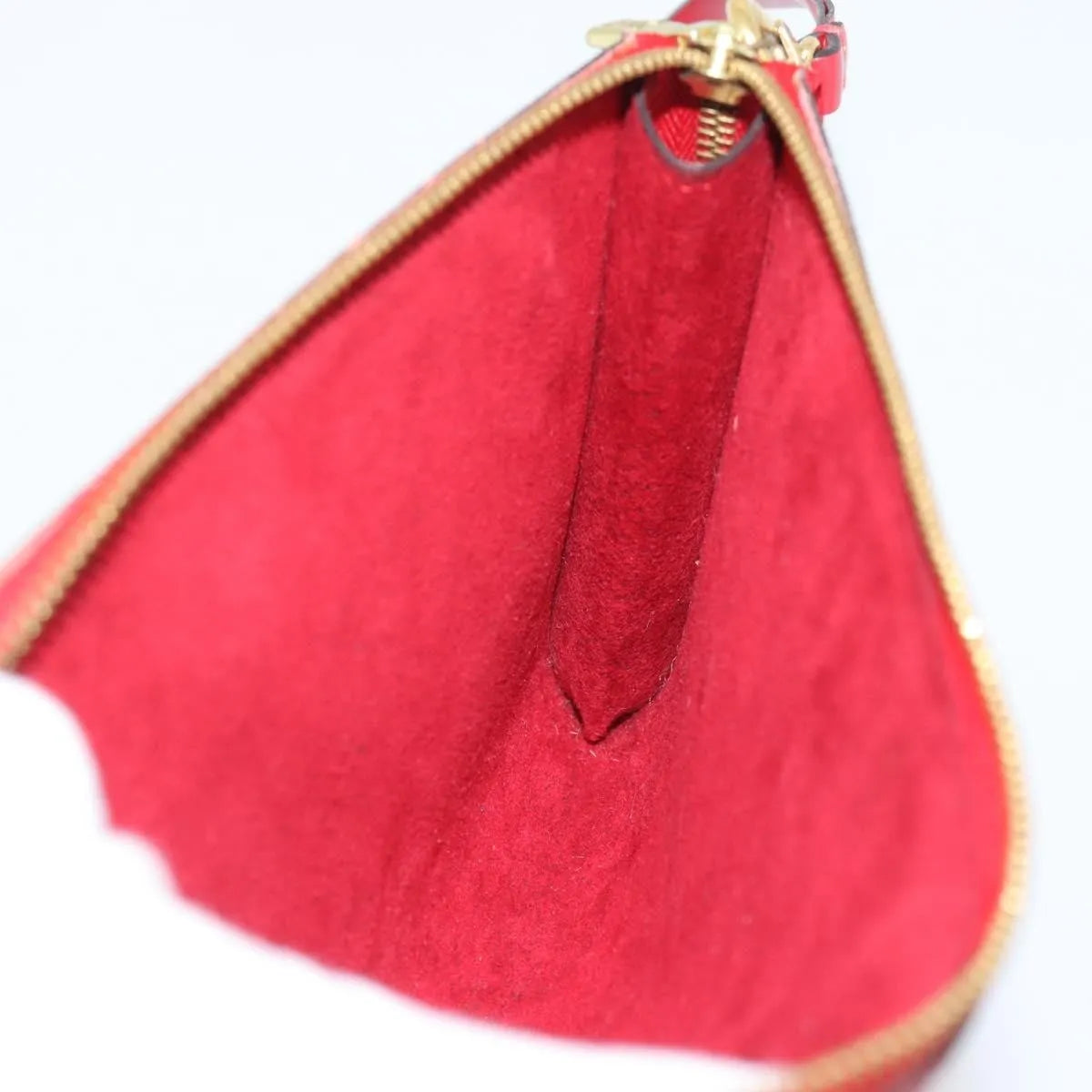 Louis Vuitton Pochette Accessoires Epi, Red, Leather, Clutch