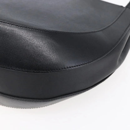 Salvatore Ferragamo Gancini Leather, Black, Leather, Shoulder Bag