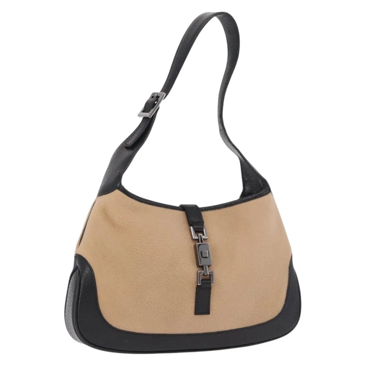 Gucci Jackie Hobo GG Canvas, Beige, Cotton, Shoulder Bag