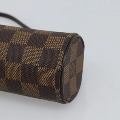 Louis Vuitton Papillon Pochette Damier Ebene, Brown, Canvas, Clutch