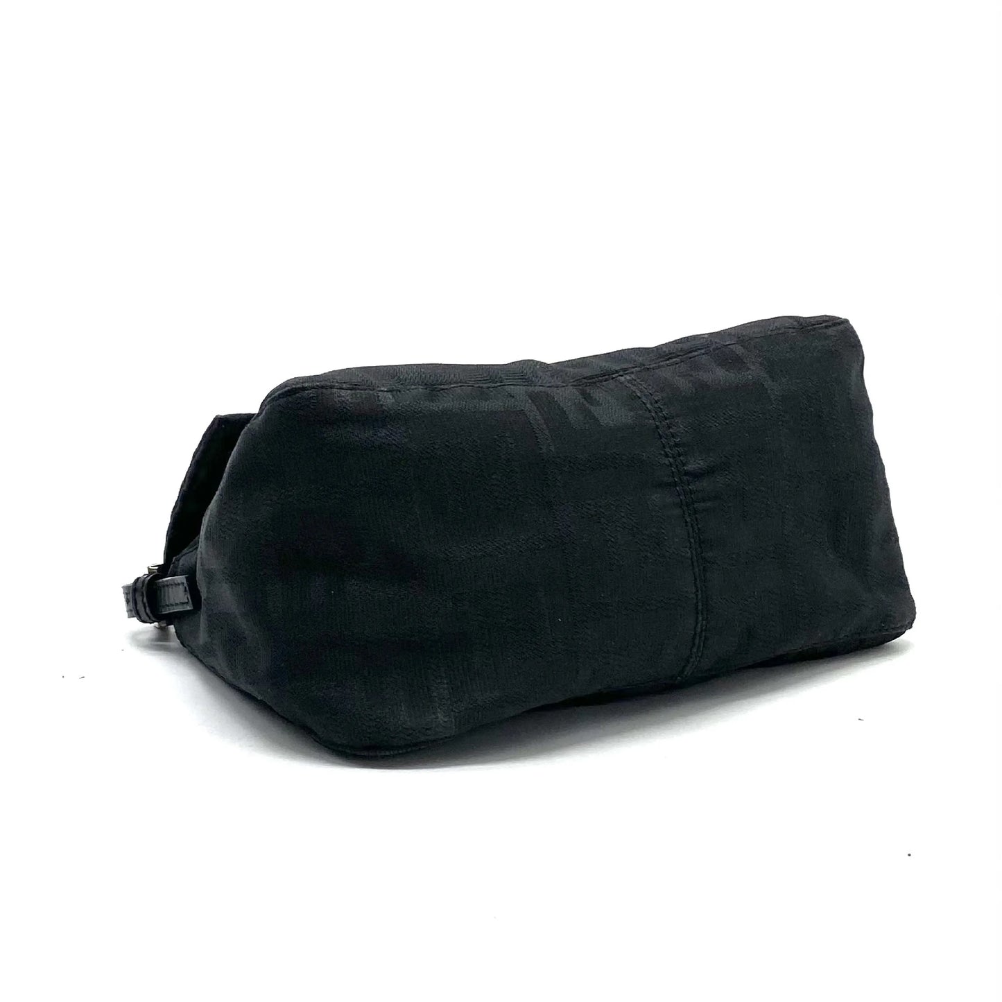 Fendi Mamma Baguette Canvas, Black, Canvas, Handbag