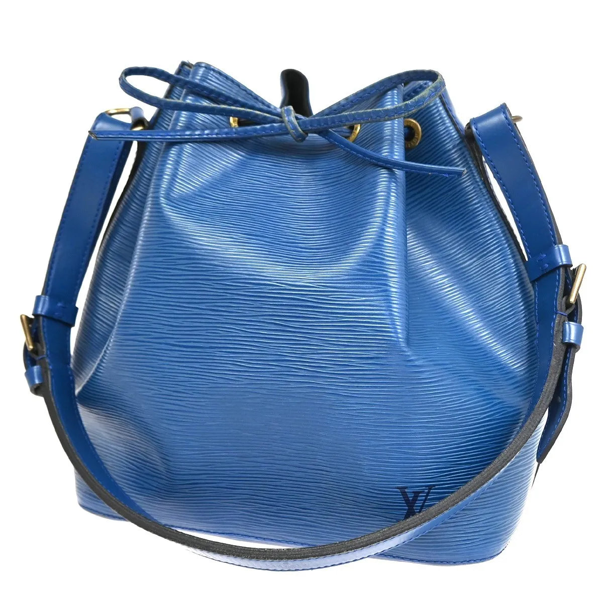 Louis Vuitton Petit Noe Epi Leather, Blue, Leather, Shoulder Bag