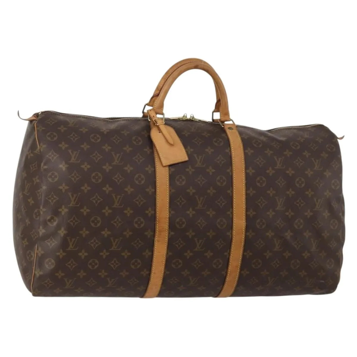 Louis Vuitton Keepall Monogram, Brown, Canvas, Travel Bag