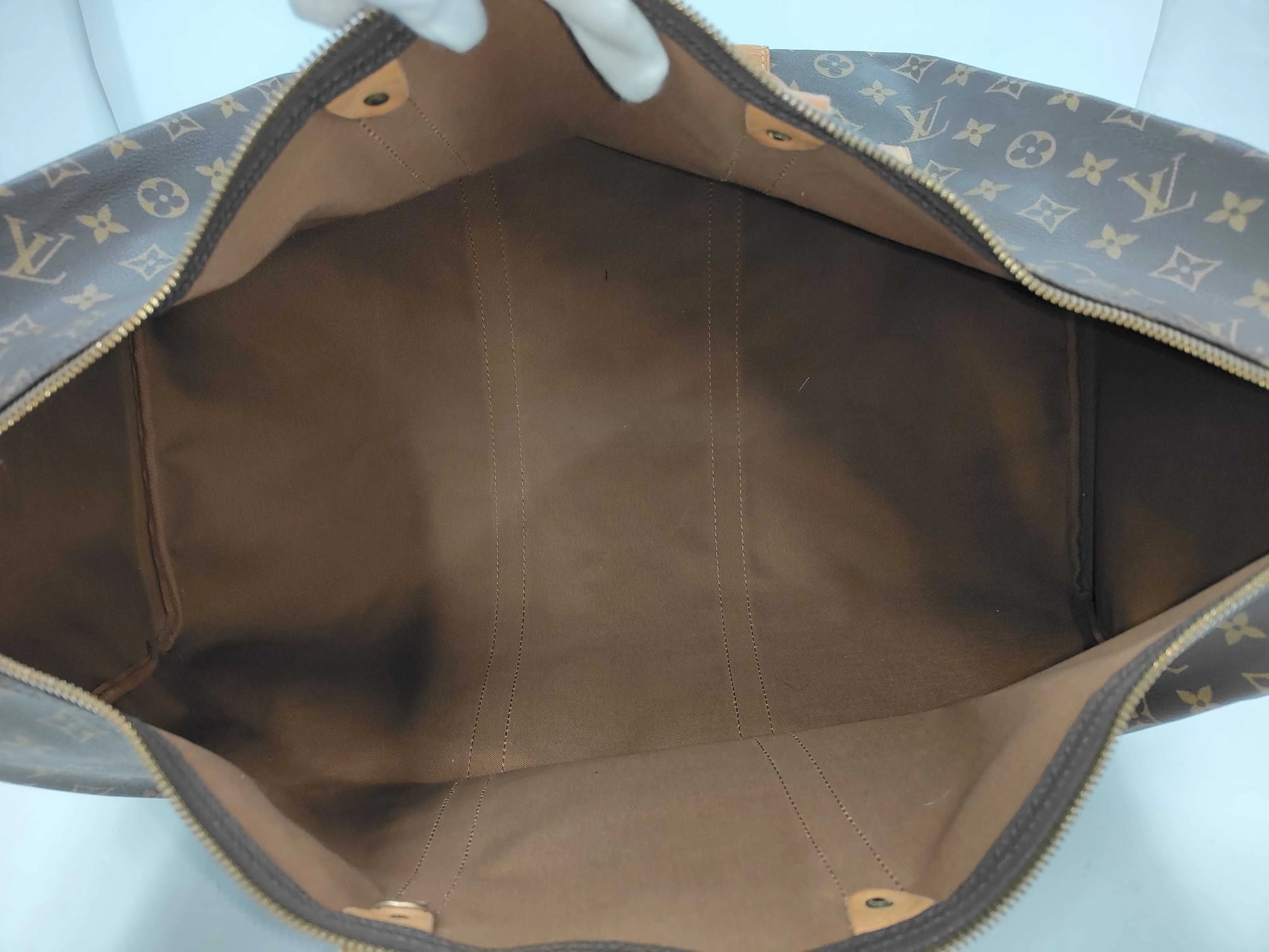 Louis Vuitton Keepall Monogram Canvas, Brown, Canvas, Travel Bag