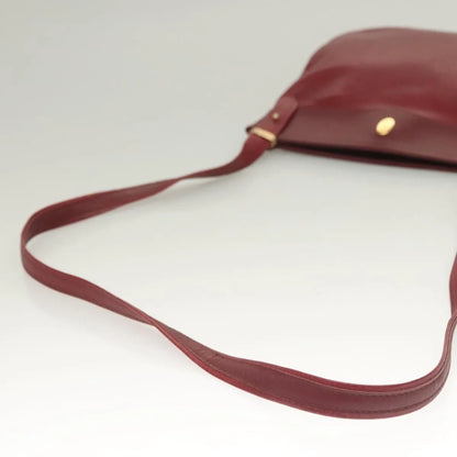 cartier Vintage must de Cartier Leather, Burgundy, Leather, Shoulder Bag