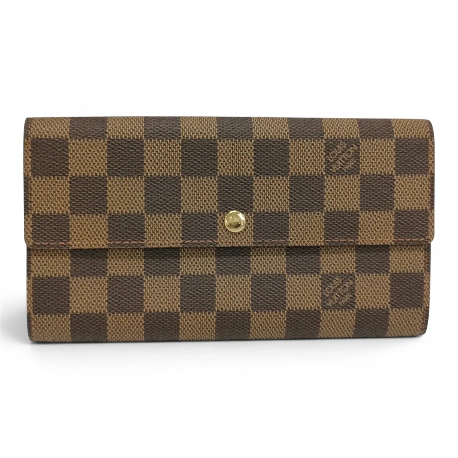 Louis Vuitton Portefeuille Sarah Damier, Brown, Canvas, Wallet
