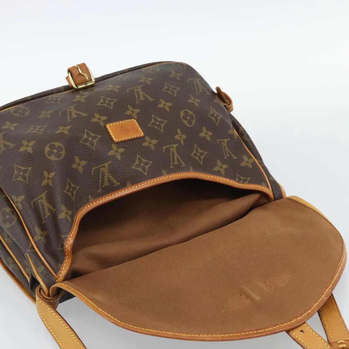 Louis Vuitton Saumur Monogram Canvas, Brown, Canvas, Shoulder Bag