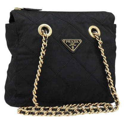 Prada Re-Edition 1995 Chain Quilted Tessuto, Black, Nylon, Shoulder Bag