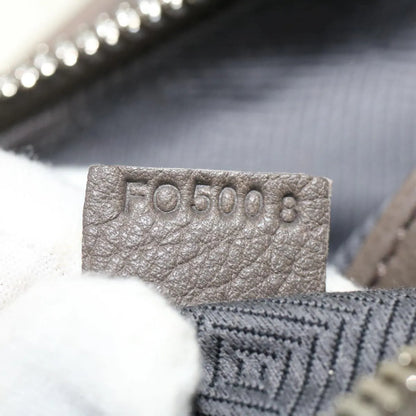 Louis Vuitton Naxos Leather, Gray, Leather, Shoulder Bag