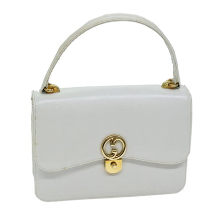 Gucci Sylvie 1969 Top Handle Leather, White, Leather, Handbag