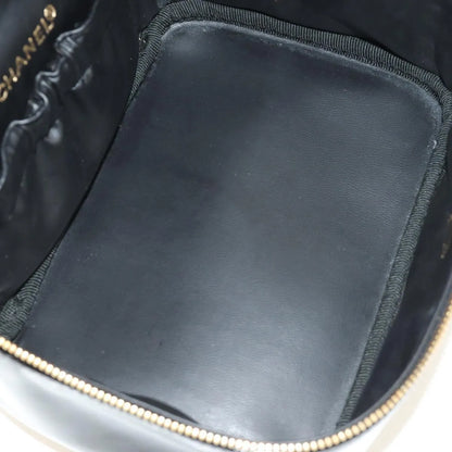Chanel Vintage Timeless Cosmetic Case Patent, Black, Patent Leather, Handbag