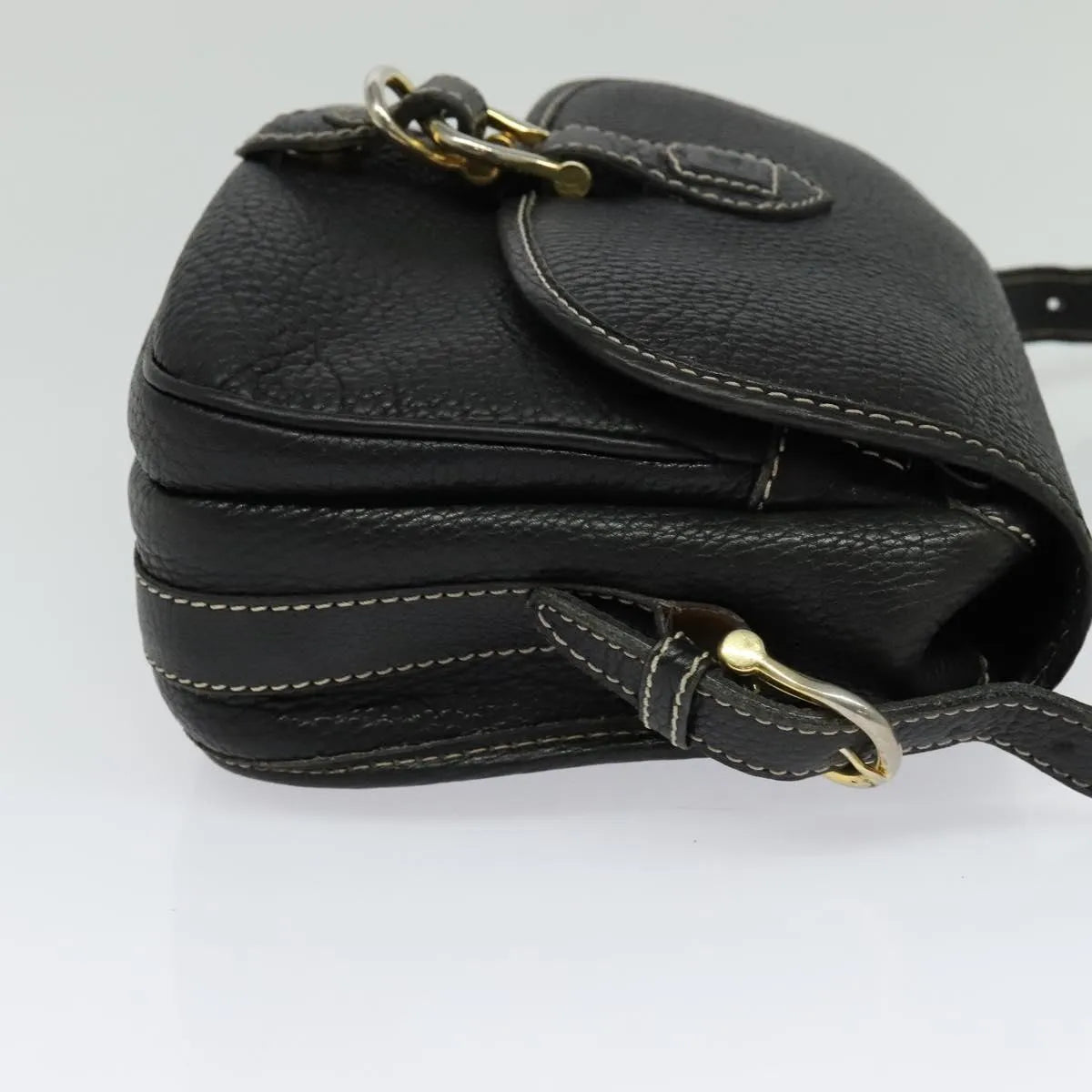 Celine Vintage Leather, Black, Leather, Shoulder Bag